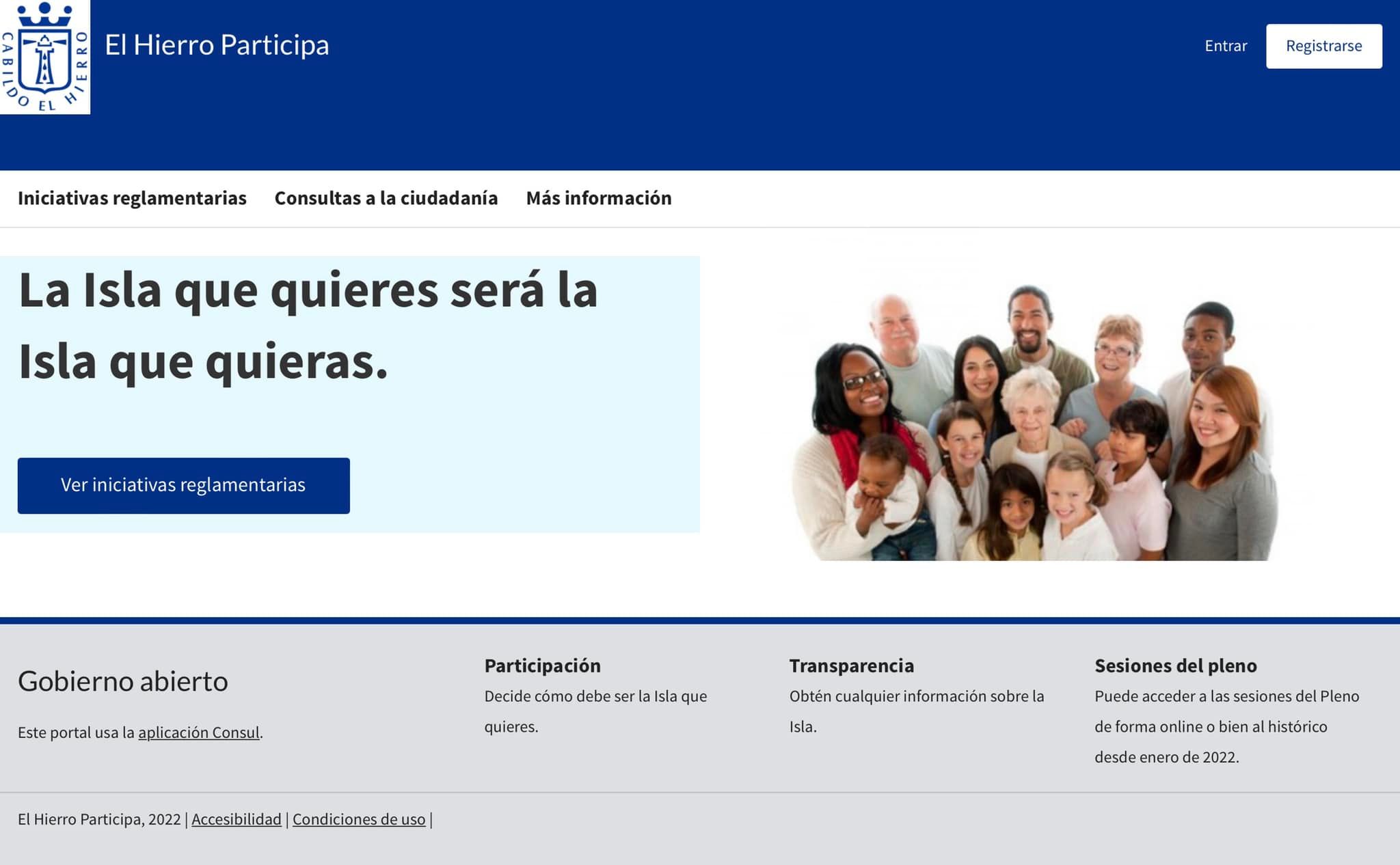 Portal web de participación ciudadana