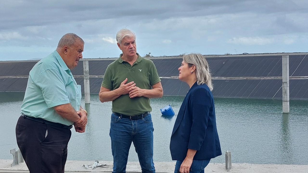 Visita a las obras de la balsa de Frontera