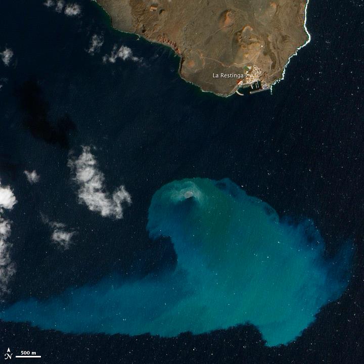 Foto de la NASA erupción submarina