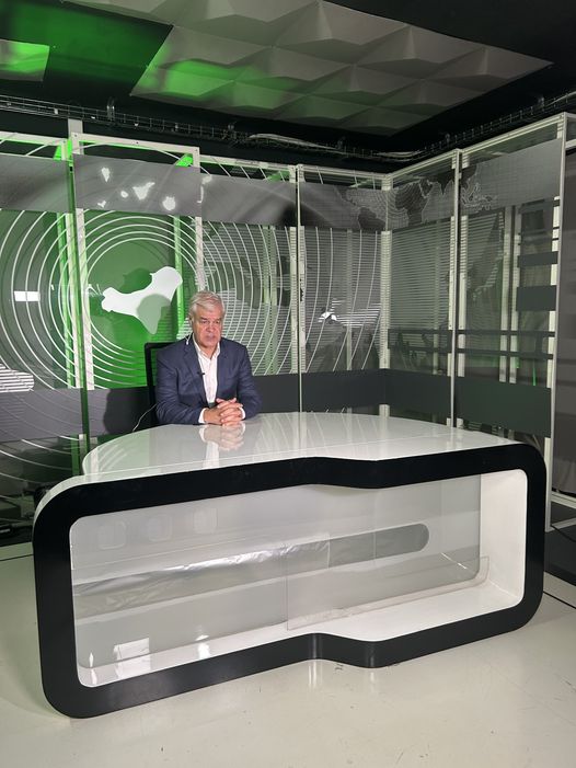 Momento de la intervención de Alpidio Armas en Televisión Canaria