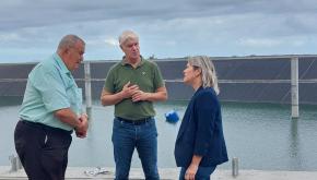 Visita a las obras de la balsa de Frontera