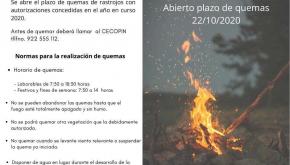 Medio Ambiente abre plazo para la autorización de quemas de rastrojos